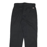 DICKIES Mens Cotton Blend Black Regular Straight Fit Trousers W30 L30 Workwear