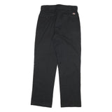 DICKIES Mens Cotton Blend Black Regular Straight Fit Trousers W30 L30 Workwear
