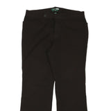 LAUREN RALPH LAUREN Womens Regular Black Polyester Blend Straight Leg Trousers