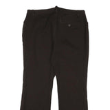 LAUREN RALPH LAUREN Womens Regular Black Polyester Blend Straight Leg Trousers