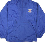 PORT AND COMPANY Mens Blue Jacket M Nylon Plain Hooded Zip Sportswear