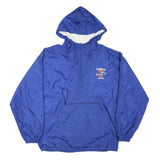 PORT AND COMPANY Mens Blue Jacket M Nylon Plain Hooded Zip Sportswear