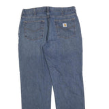 CARHARTT Mens Regular Fit Blue Denim Jeans W36 L34 Classic Zip Closure