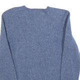 POLO RALPH LAUREN Womens Blue Plain Wool Pullover V-Neck Basic Knit S Classic