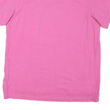 CHAPS Mens Pink Short Sleeve Plain L Polo Shirt Cotton Blend Casual Basic