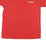 WRANGLER Mens Red Graphic T-Shirt XL Short Sleeve Crew Neck Professional Bull