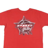 WRANGLER Mens Red Graphic T-Shirt XL Short Sleeve Crew Neck Professional Bull