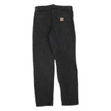 CARHARTT Womens Regular Black Denim Jeans W32 L30 Zip Pockets Casual Workwear