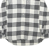 TOMMY HILFIGER Mens White & Black Check Shirt M Cotton Blend Stylish Casual