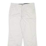 DOCKERS Mens Cotton Blend White Regular Fit Straight Trousers W32 L29 Casual