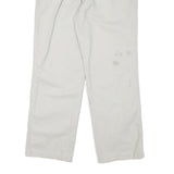 DOCKERS Mens Cotton Blend White Regular Fit Straight Trousers W32 L29 Casual