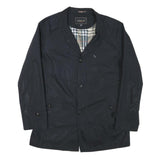 JOSIAH Mens Black Button Jacket M Polyester Blend Plain Classic Button Closure