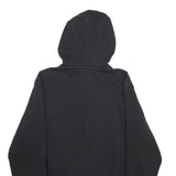 CHAMPION Mens Black Pullover Hoodie S Cotton Blend Zip Pocket Logo