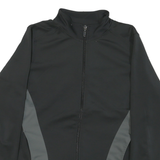 NEW BALANCE Womens Black & Grey Zip Jacket XL Polyester Blend Plain Casual