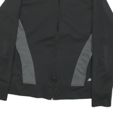 NEW BALANCE Womens Black & Grey Zip Jacket XL Polyester Blend Plain Casual