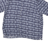 PALM BEACH Mens Blue & White Pattern Cotton Blend Shirt XL Casual Summerwear