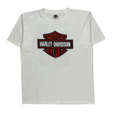Costa Rica Harley Davidson Graphic T-Shirt - XL White Cotton