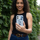 Powder Blue Contour Lines iPhone XR Case