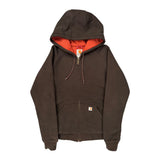 Carhartt Hoodie - Small Brown Cotton Blend