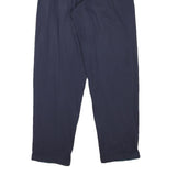 Mens Relaxed Navy Blue Polyester Blend Trousers Zip Closure W26 L30 Casual Smart