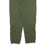H&M Womens Cotton Blend Green Regular Cargo Trousers W28 L28 Zip Pockets