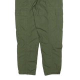 H&M Womens Cotton Blend Green Regular Cargo Trousers W28 L28 Zip Pockets