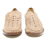 FCF Mens Leather Beige Loafers UK 8 Stylish Comfortable Dress Shoes