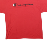 CHAMPION Mens Red Graphic T-Shirt XL Short Sleeve Crew Neck Logo Print