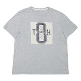 TOMMY HILFIGER Mens Grey Graphic T-Shirt M Short Sleeve Crew Neck Casual