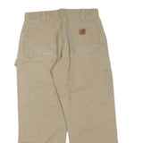 CARHARTT Mens Cotton Blend Beige Regular Straight Leg Trousers W32 L26 Casual