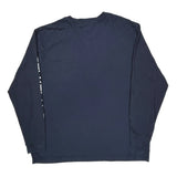 Carhartt Spellout Long Sleeve T-Shirt - XL Navy Cotton