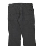 DICKIES Womens Regular Fit Straight Black Denim W34 L30 Workwear Zip Jeans