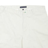 TOMMY HILFIGER Mens White Casual Shorts XL W36 Cotton Blend Comfort Lightweight