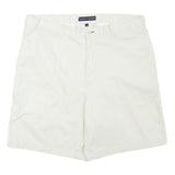 TOMMY HILFIGER Mens White Casual Shorts XL W36 Cotton Blend Comfort Lightweight