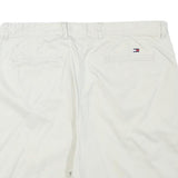 TOMMY HILFIGER Mens White Casual Shorts XL W36 Cotton Blend Comfort Lightweight