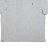 POLO RALPH LAUREN Mens Grey Short Sleeve Plain XL Cotton Blend Polo Shirt