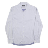 DKNY Mens Blue Cotton Blend Slim Fit Shirt M Stylish Button Down Long Sleeve