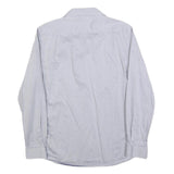 DKNY Mens Blue Cotton Blend Slim Fit Shirt M Stylish Button Down Long Sleeve