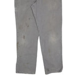 CARHARTT Mens Cotton Blend Grey Regular Straight Trousers W36 L32 Workwear