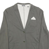 MARC O'POLO Womens Grey Button Jacket L Cotton Blend Casual Stylish