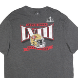 FANATICS Mens Grey Red San Francisco Super Bowl XLVII Graphic T-Shirt XL Crew