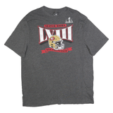 FANATICS Mens Grey Red San Francisco Super Bowl XLVII Graphic T-Shirt XL Crew