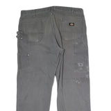 DICKIES Mens Jeans Grey Regular Straight Denim Medium W38 L32 Workwear