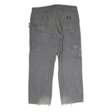 DICKIES Mens Jeans Grey Regular Straight Denim Medium W38 L32 Workwear