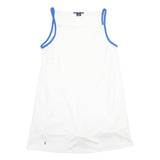 RALPH LAUREN SPORT Womens White & Blue Sleeveless Day Polyester Blend Dress XL