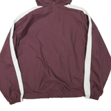 HOLLOWAY Mens Maroon & White Lake Stevens Baseball Zip Jacket L Polyester