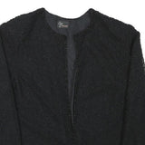 TONIGHT Womens Black Evening Jacket S Polyester Blend Textured Beaded Elegant