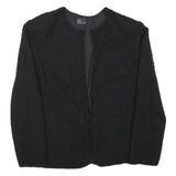 TONIGHT Womens Black Evening Jacket S Polyester Blend Textured Beaded Elegant