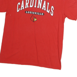 GILDAN Mens Red Cardinals Louisville Graphic T-Shirt M Short Sleeve Crew Neck
