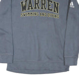 ADIDAS Mens Blue Crew Neck L Warren Swimming And Diving Sweatshirt